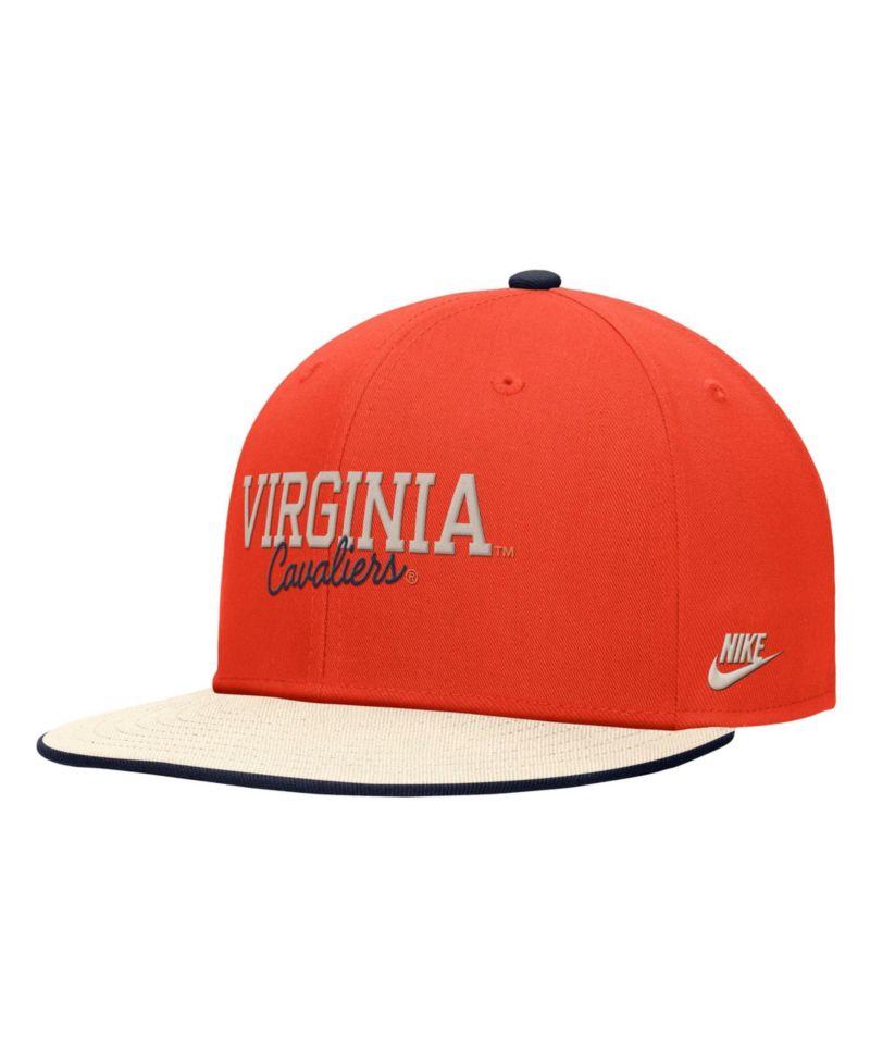 Men's Orange Virginia Cavaliers Vintage Script Pro Dri-FIT Snapback Hat