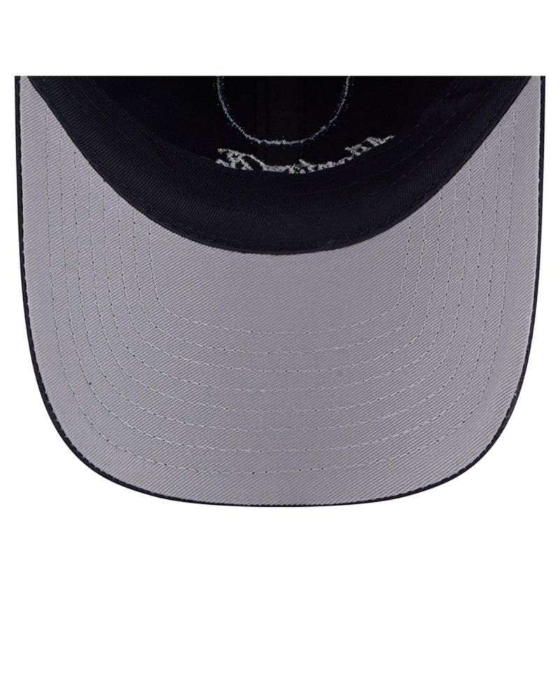 Women's Navy Atlanta Braves Script Patch Casual Classic Adjustable Hat