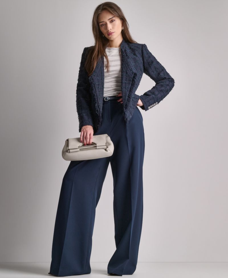 Women's Open-Front Stand Collar Jacket