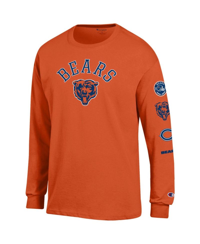 Men's Orange Chicago Bears Seal Long Sleeve T-Shirt