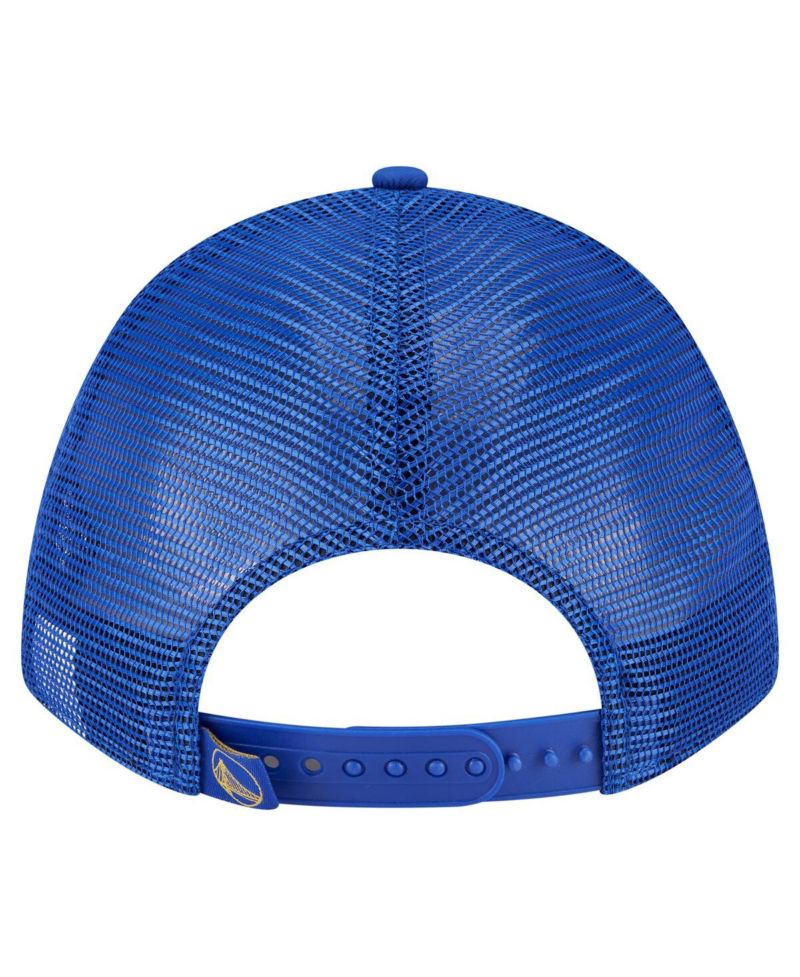 Men's Royal Golden State Warriors Minimalist A-Frame 9FORTY Trucker Hat