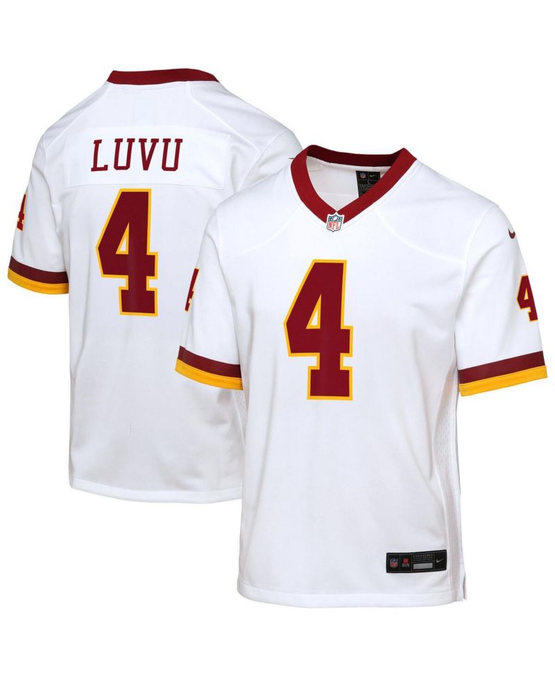 Big Boys and Girls Frankie Luvu White Washington Commanders Game Super Bowl Era Jersey