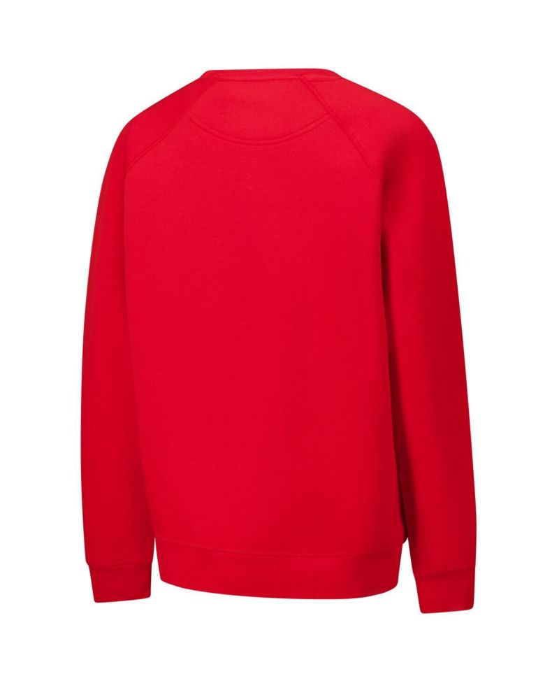 Men's Red Wisconsin Badgers Bendy Arch Essential 2.0 Pullover Sweatshirt