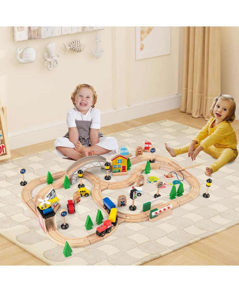 Boys All-in-One Activity Table with Reversible Blackboard & Map Tabletop