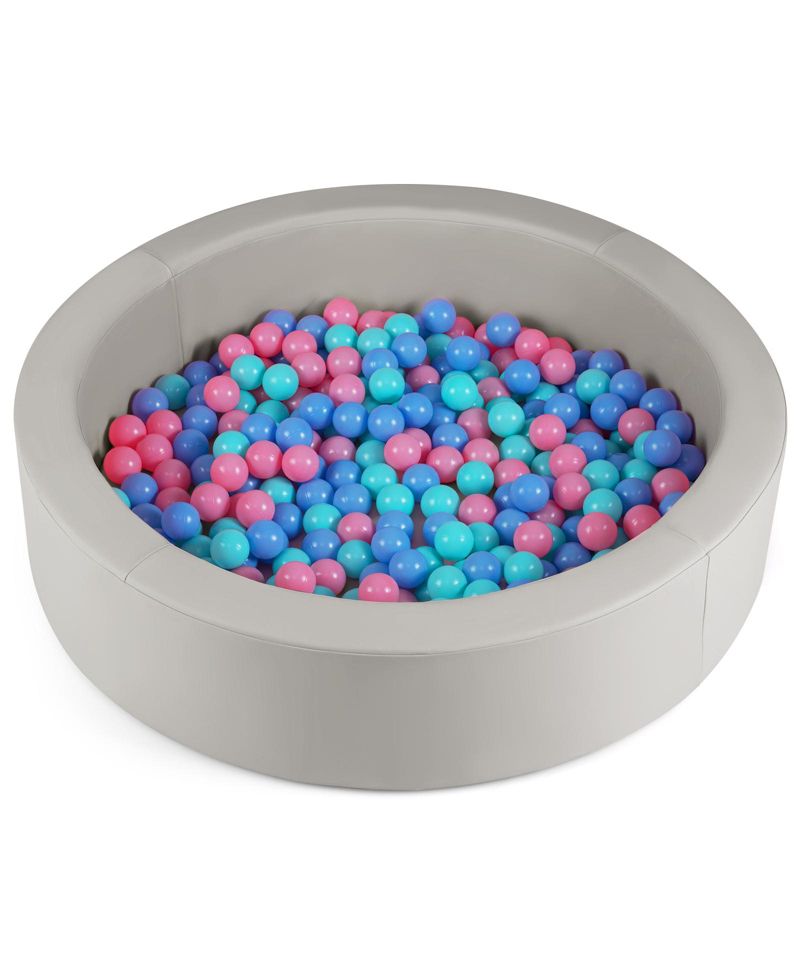 Toddler Soft Round Ball Pit with Removable Washable PU Cover