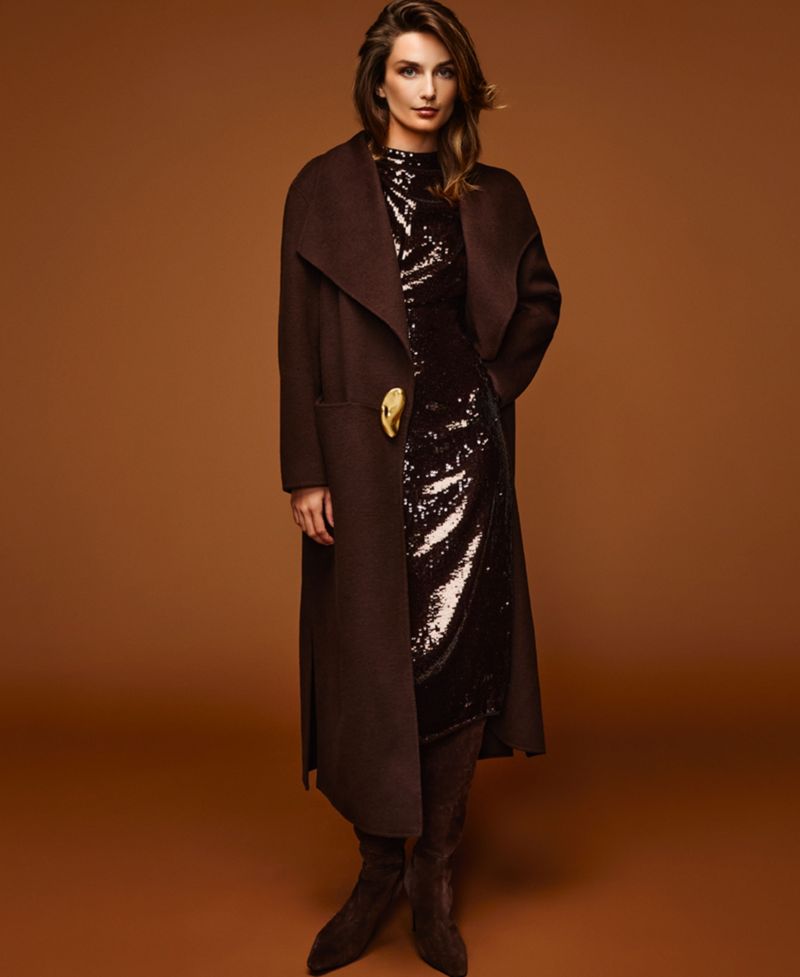Women's Wool-Blend Oversized Coat