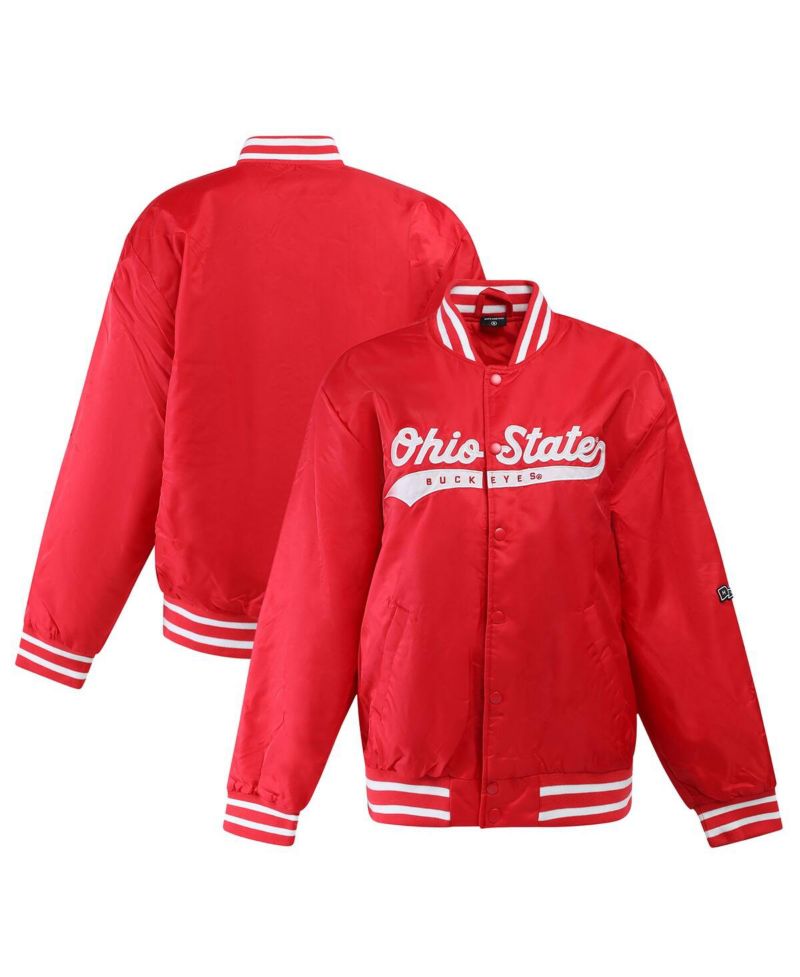 Women's Scarlet Ohio State Buckeyes A-Game Varsity Full-Snap Jacket
