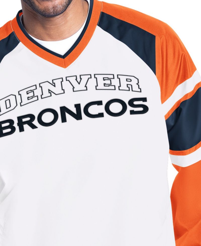 Men's Denver Broncos Infield Play Raglan Sleeve V-Neck Pullover Sweatshirt
