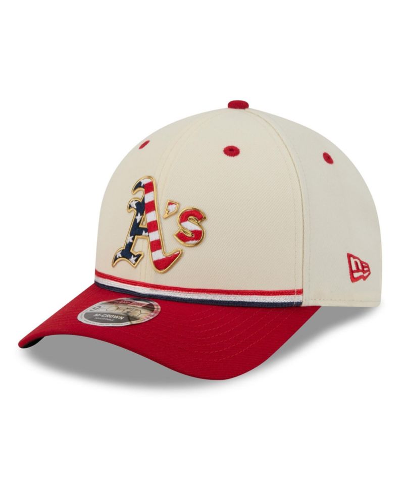 Big Boys and Girls Cream/Red Athletics USA 250 9FORTY M-Crown Adjustable Hat