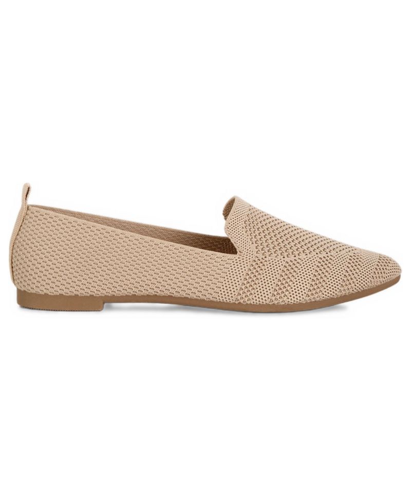 Womens Akili Knit Textile Solid Flats