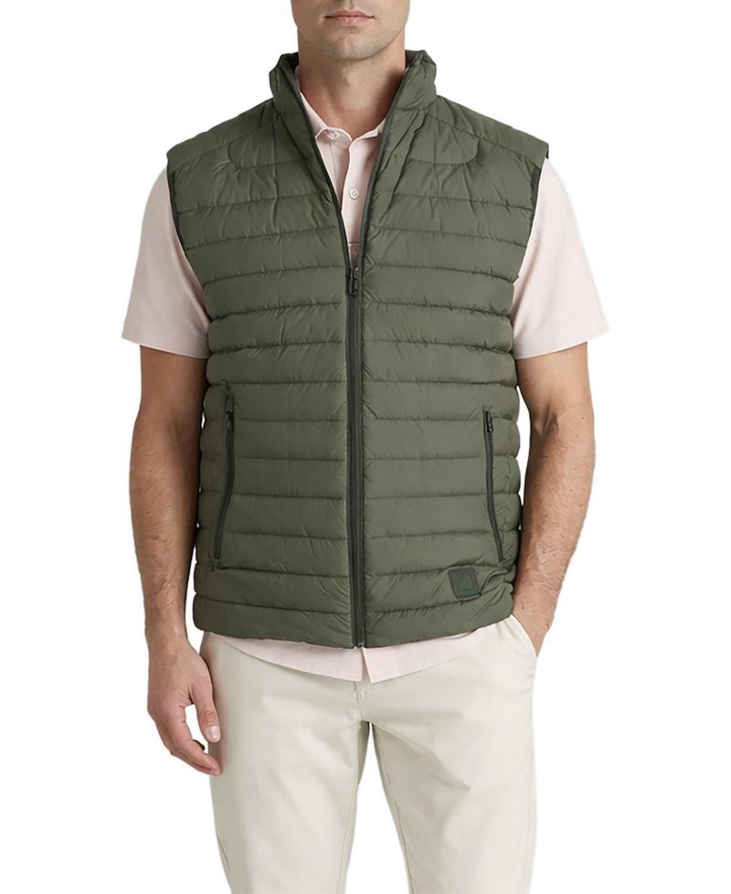 Men's Essential Metro Duck Down Mock-Neck Slim-Fit Vest