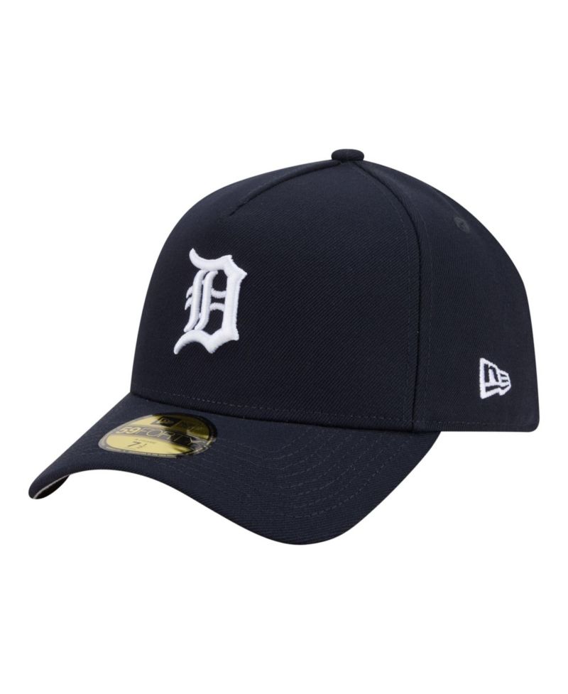 Men's Navy Detroit Tigers A-Frame 59FORTY Fitted Hat