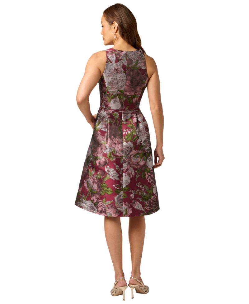 Women's Rose Garden Floral-Print A-Line Cocktail Dress