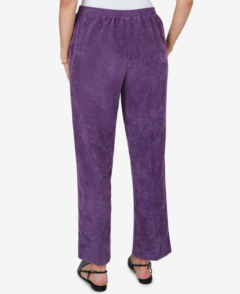 Petite Pull-On Straight Corduroy Pants