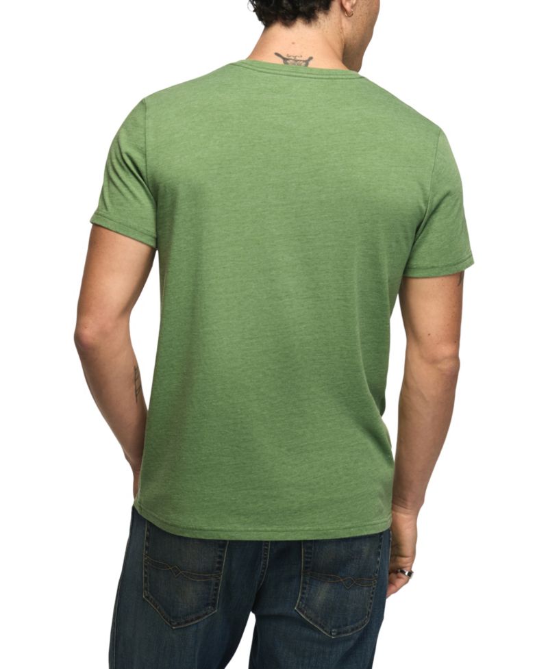 Men's Luck and Libations Oversized Graphic Crew Neck Regular Fit T-Shirt