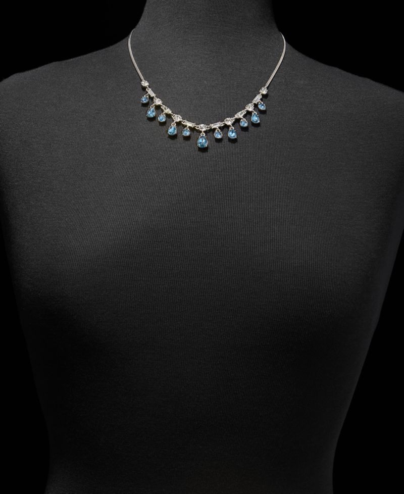 Crystal Shaky Statement Necklace, 16" + 3" extender