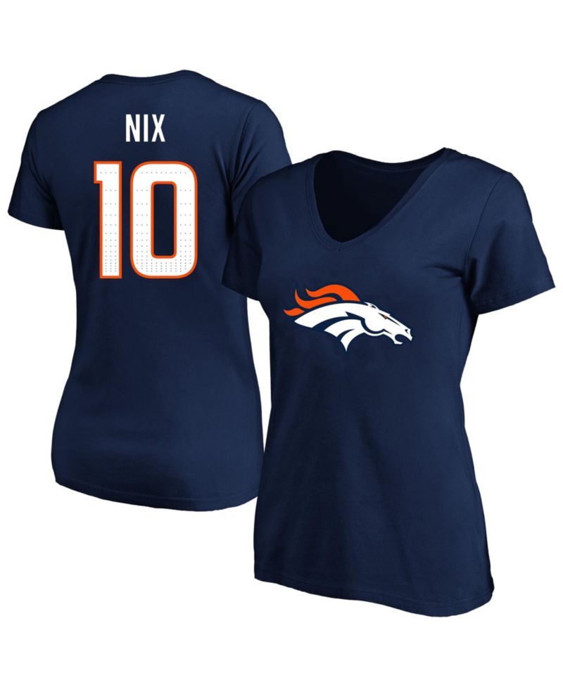 Plus Size Denver Broncos Bo Nix V-Neck T-Shirt