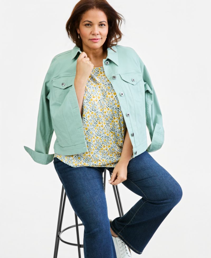 Petite Printed Short-Sleeve Crewneck Tee