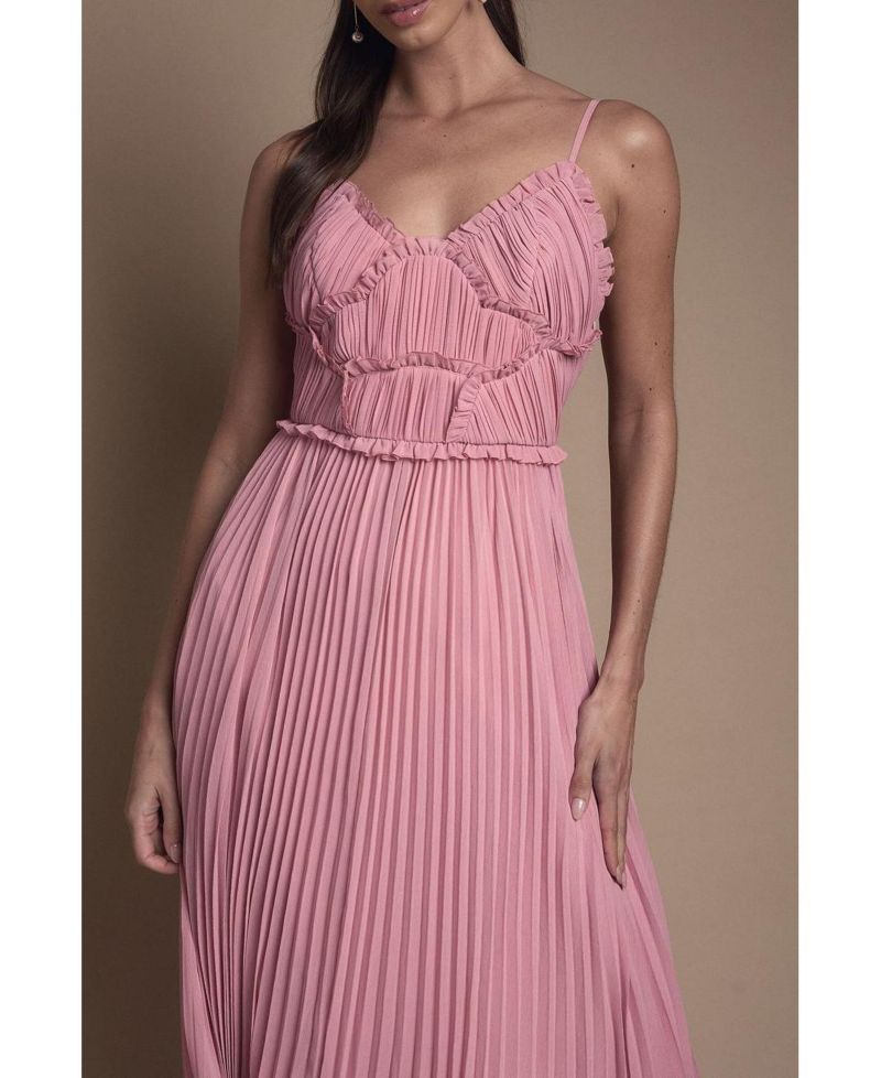 Women's Bridesmaid Dress With Ruffle Detail