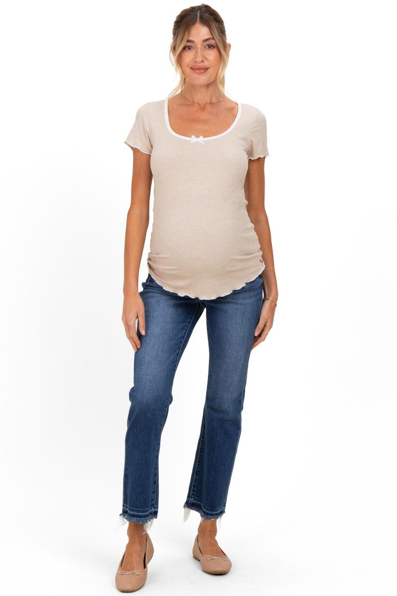 Women's Navy Released Hem Cropped Straight Leg Jeans