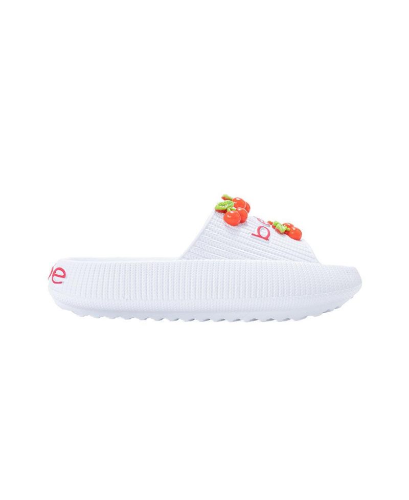 Little Girls Girls EVA Slide - Lightweight Comfy Slide Sandals with Cherry Charms