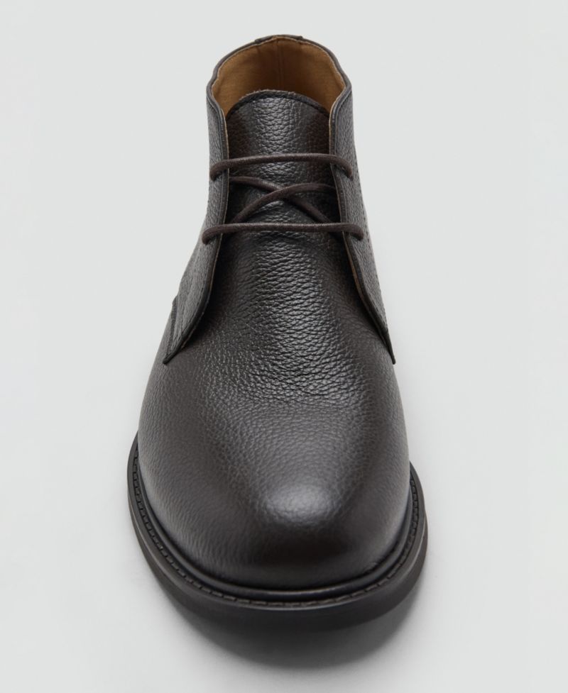 Men's Lace-Up Leather Ankle Boots