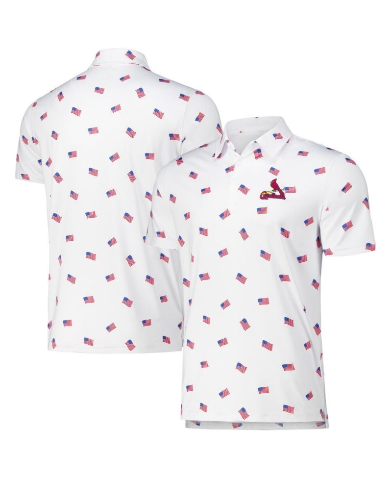 Men's White St. Louis Cardinals Americana Polo