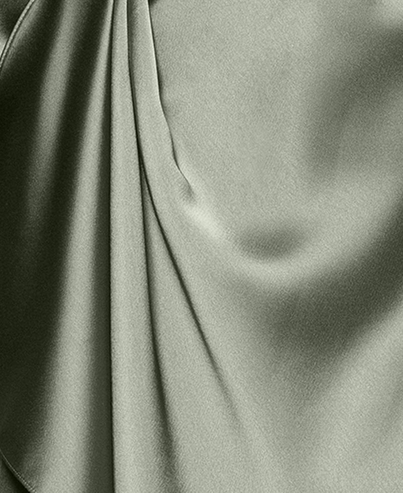 Women's Satin Shirtdress Gown