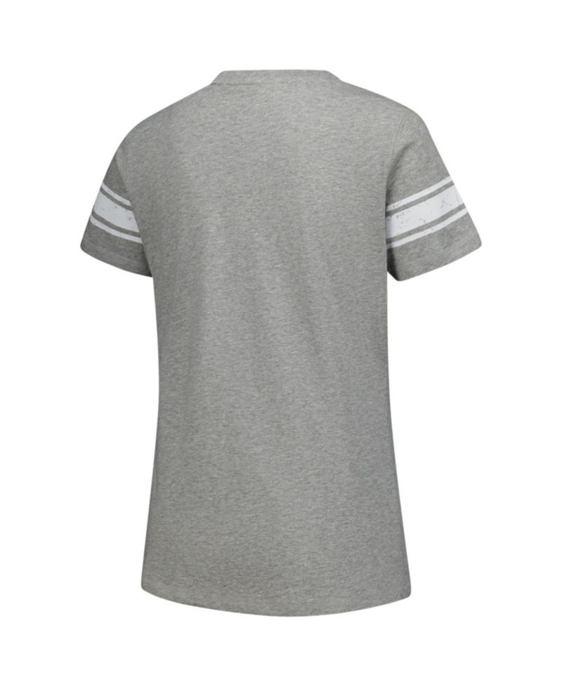 Women's Heather Gray NASCAR Daytona 500 First Pick V-Neck T-Shirt