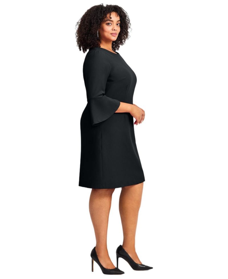 Women's Plus Size Cool Hand Bell Sleeve Dress