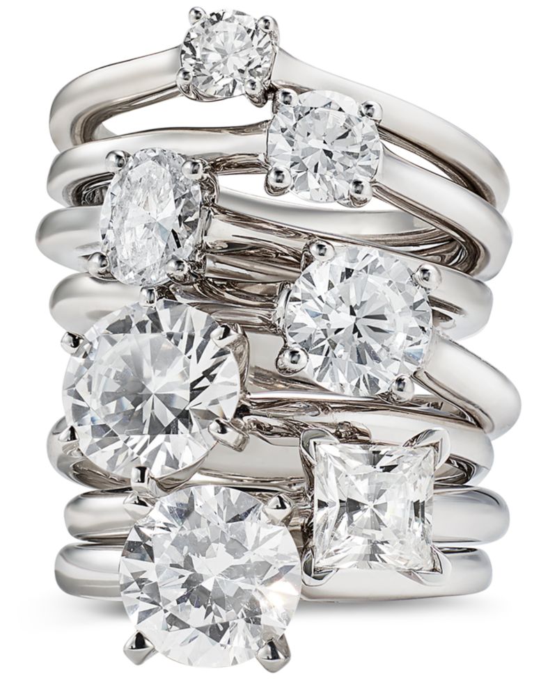Diamond (1 ct. t.w.) Princess Engagement Ring in 14k White, Yellow or Rose Gold