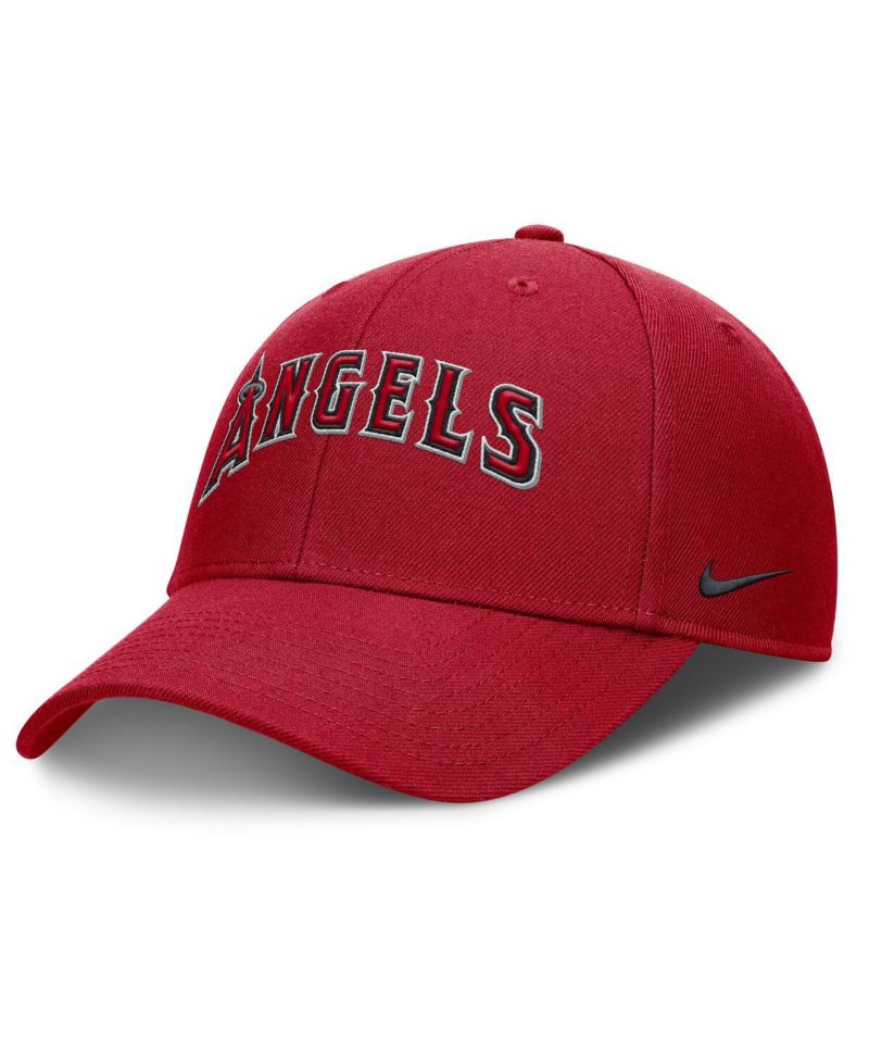 Men's Red Los Angeles Angels Rise Gaberdine Adjustable Hat