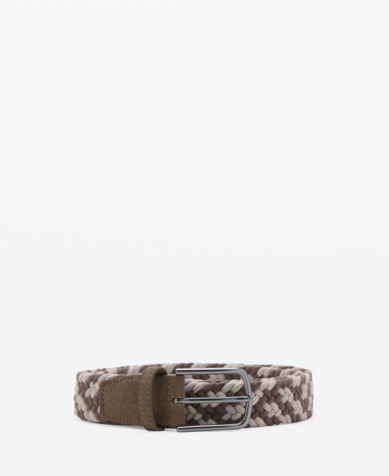 Men's Braided Elastic Colored Belt