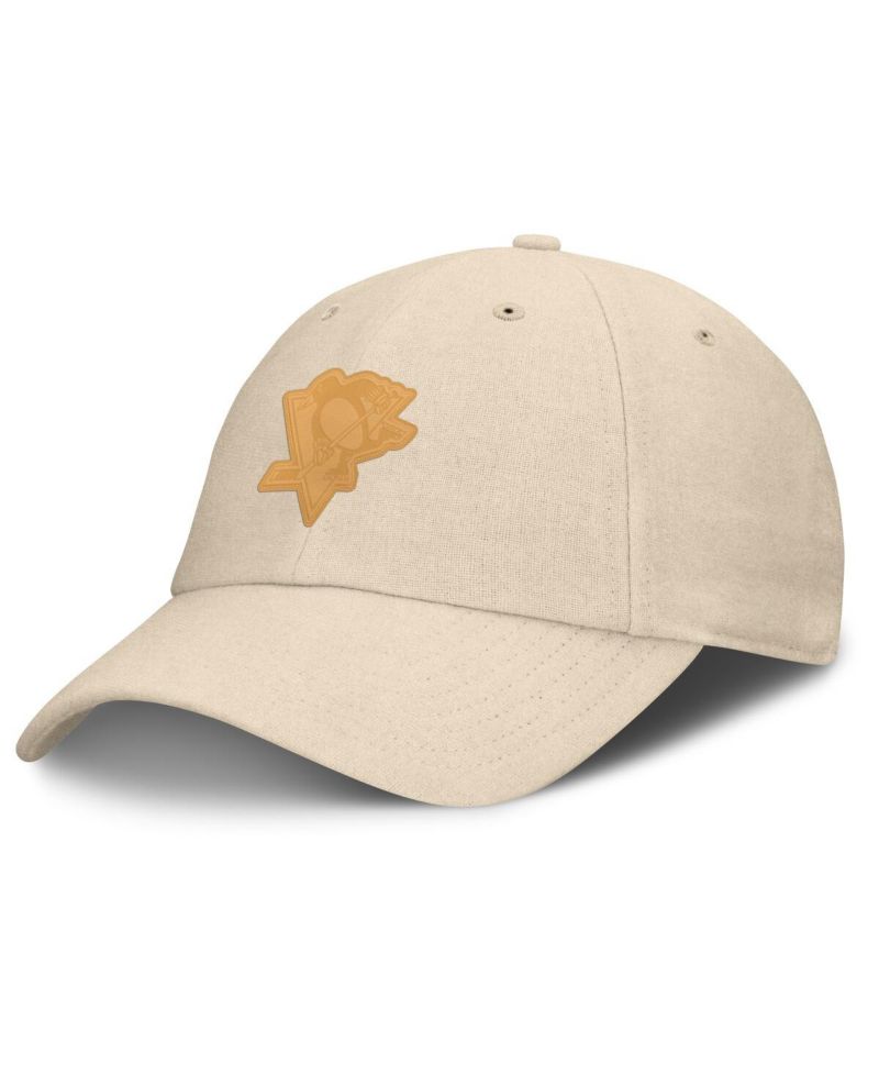 Men's Tan Pittsburgh Penguins Front Office Canvas Adjustable Hat