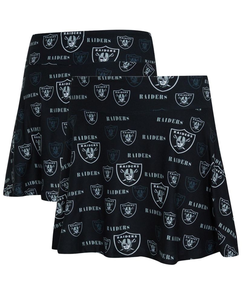 Women's Black Las Vegas Raiders Mosaic Allover Print Skort