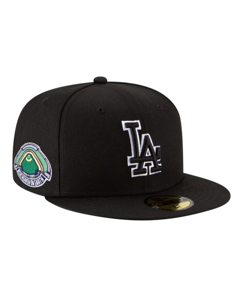 Men's Black Los Angeles Dodgers Blue Heaven On Earth Stadium Patch 59FIFTY Fitted Hat