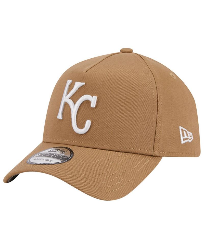 Men's Khaki Kansas City Royals A-Frame 9FORTY Adjustable Hat