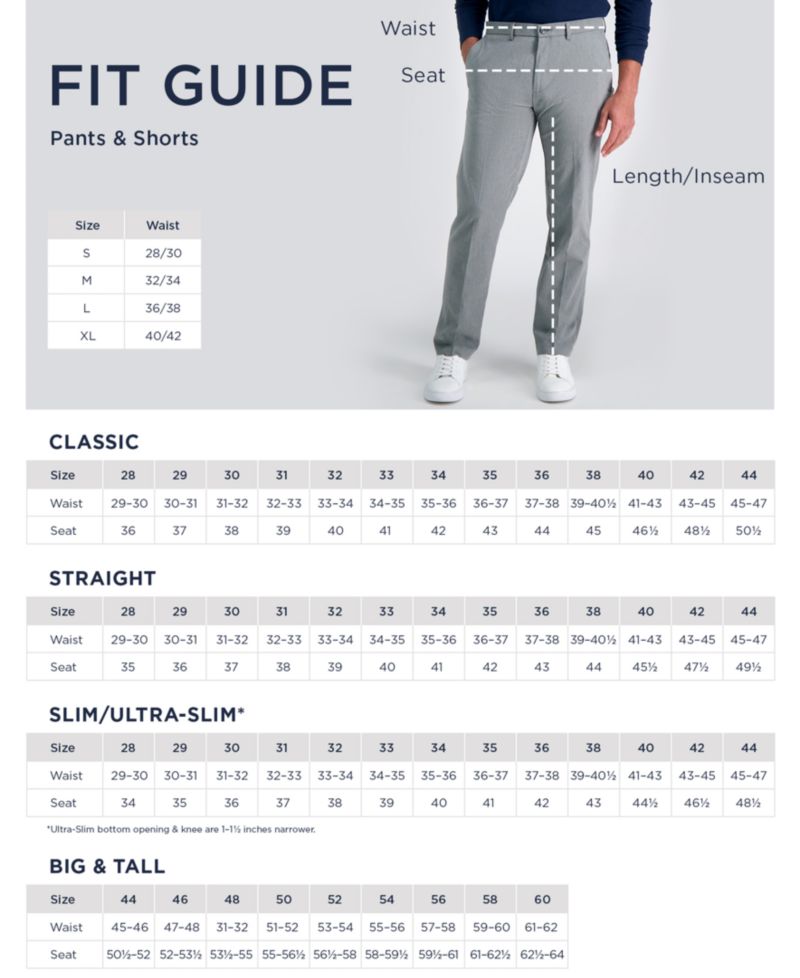 Men’s Premium Comfort Straight-Fit 4-Way Stretch Wrinkle-Free Flat-Front Dress Pants