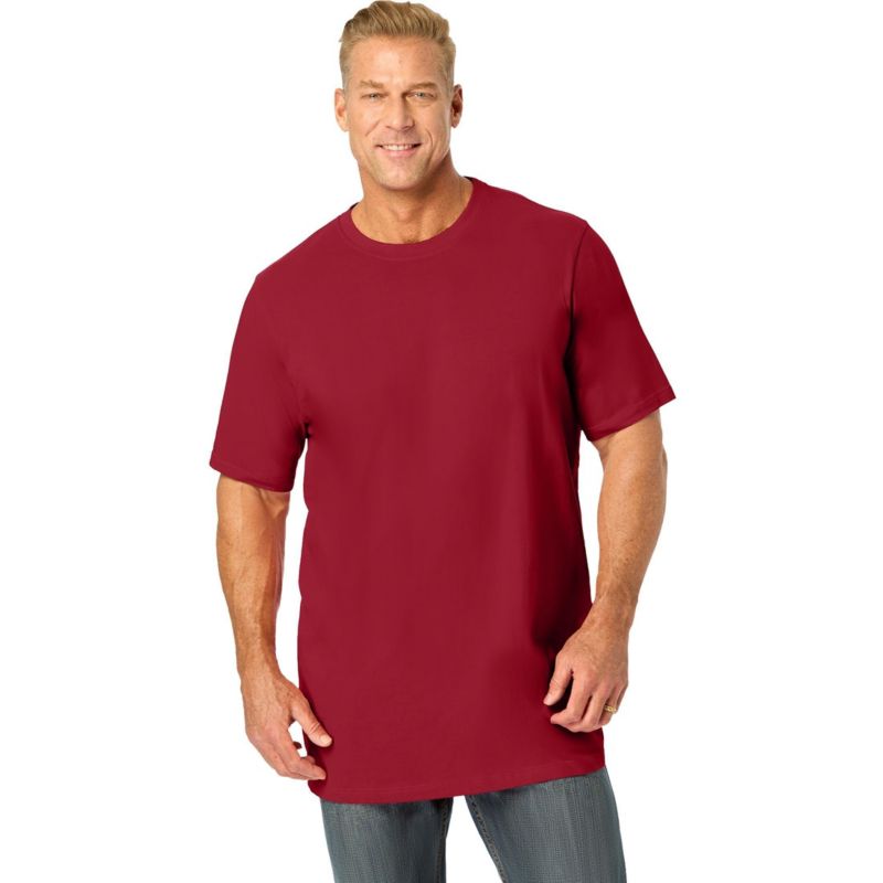 Men's by KingSize Heavyweight Longer-Length Crewneck T-Shirt