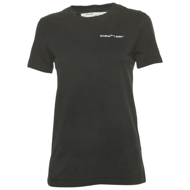 Women's Black Logo Embroidered Jersey Crew Neck T-Shirt