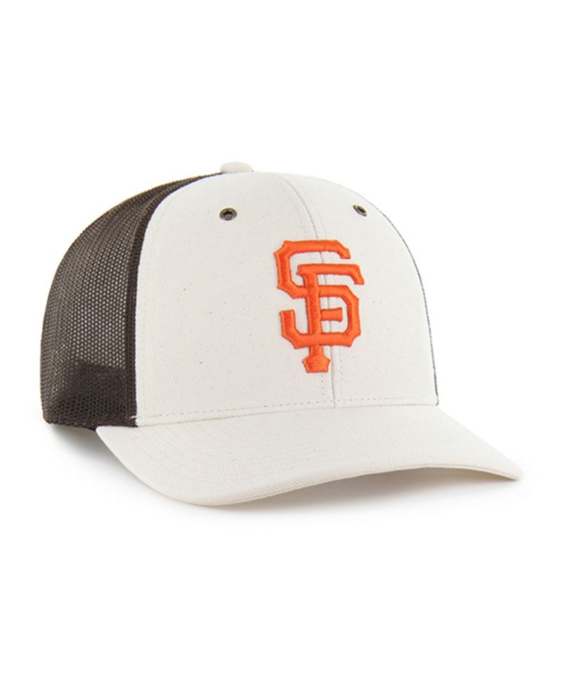 Carhartt x '47 Men's Natural/Brown San Francisco Giants Undyed Trucker Adjustable Hat