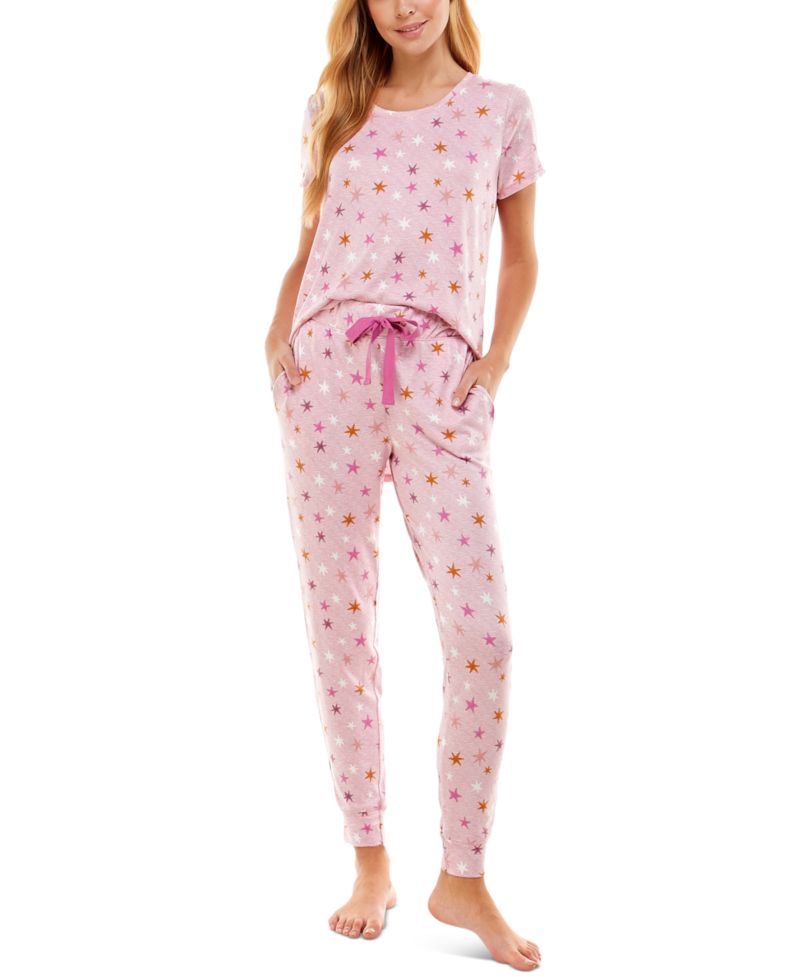 Scoop Neck T-Shirt & Jogger Pants Pajama Set