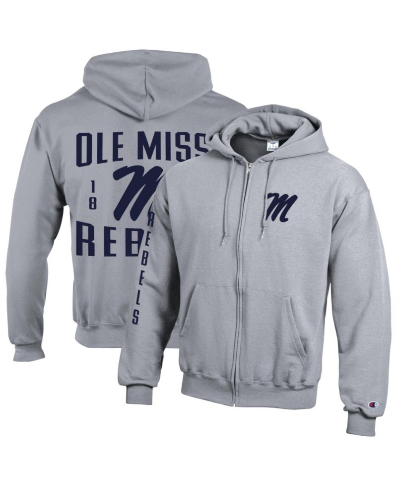 Men's Ole Miss Rebels Varsity Powerblend Full-Zip Fleece Hoodie
