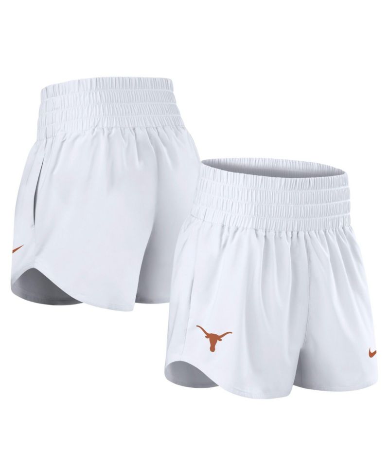 Women's White Texas Longhorns Performance One Dri-FIT High-Rise Shorts