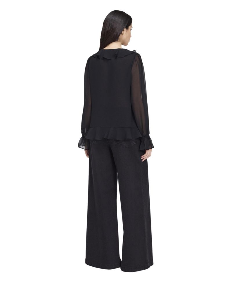 Women's Jannelle Sheer Long-Sleeve Blouse