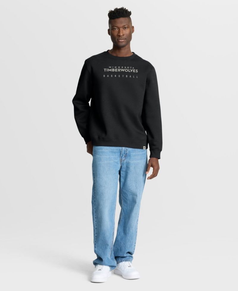 Men's Black Minnesota Timberwolves Crossover Collection Defensive Rotation Drill Premium Pullover Sweatshirt