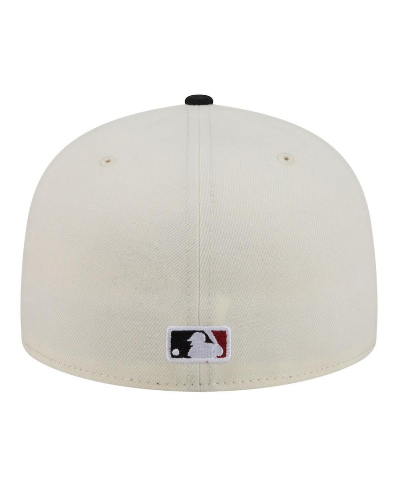 Men's Cream/Black Arizona Diamondbacks Bullpen Cart 59FIFTY Fitted Hat