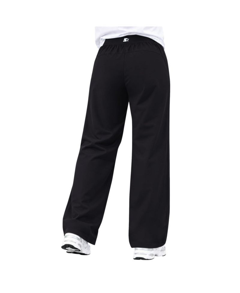 Women's Black Detroit Lions Athleisure Wide-Leg Trousers
