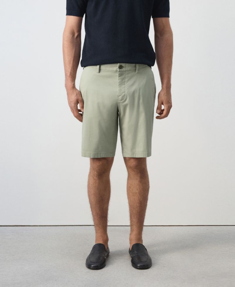 Men's Slim-Fit Chino Cotton 10.12" Bermuda Shorts