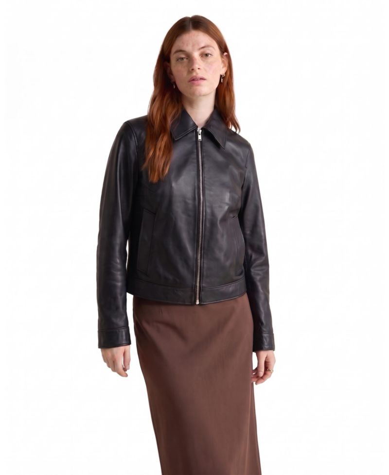 Women's Chloe Leather Jacket, Created for Macy's